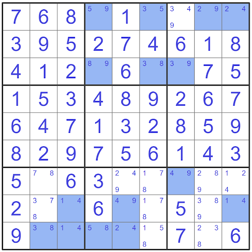 Conjugate pair sudoku example 2