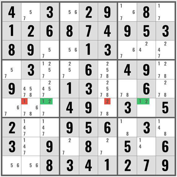 Naked Pair complete practice solution