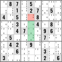 Pointing Triple Sudoku Technique